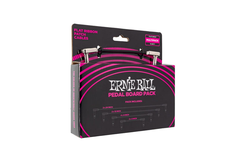 Ernie Ball EB-6224, Flat Patch Cable, Multipack