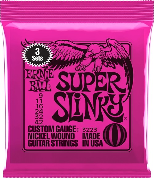 Ernie Ball 3-pack Super Slinky 9-42