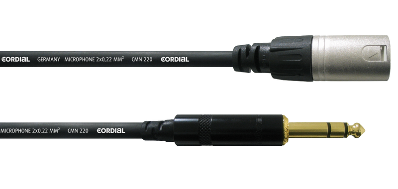 Cordial XLR-uros - balansoitu plugi -kaapeli 0,3m