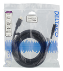 Deltaco High-Speed HDMI -kaapeli, 5m, Ethernet, musta
