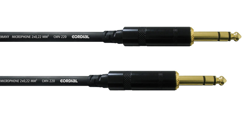 Cordial laitekaapeli 1,5 m, ¼'' stereoplugit