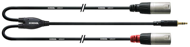 Cordial CFY 1,5 WMM-LONG miniplugi/2x XLR-uros, long