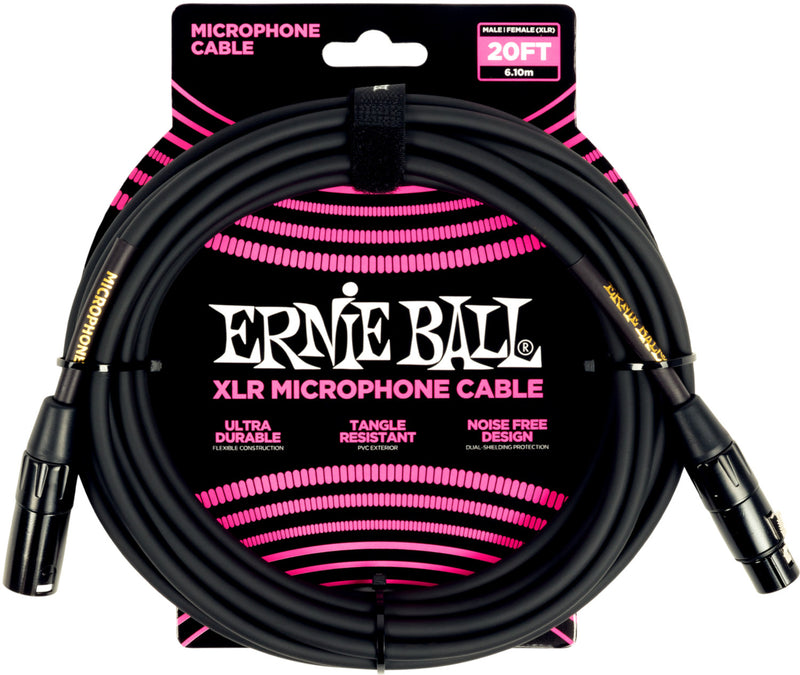 Ernie Ball 6388 Microphone Cable 6M, Black