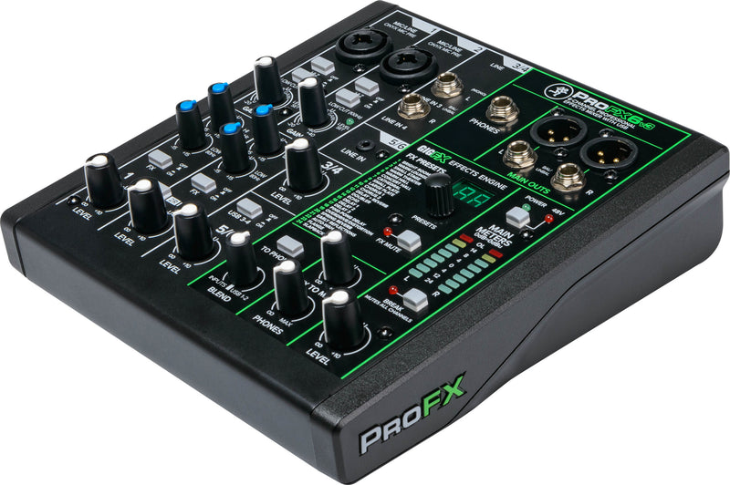 Mackie ProFX6v3 6 Channel Professional Effects Mixer with USB