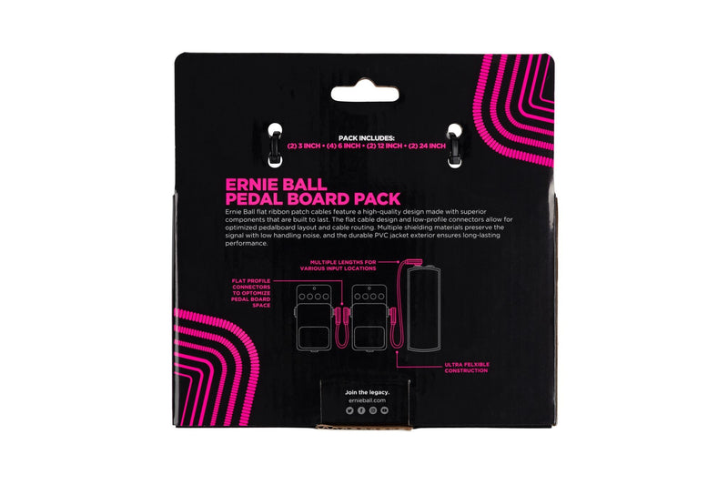 Ernie Ball EB-6224, Flat Patch Cable, Multipack