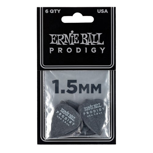 Ernie Ball EB-9199 Ernie Ball 1.5mm Black Standard Prodigy Picks 6-pack