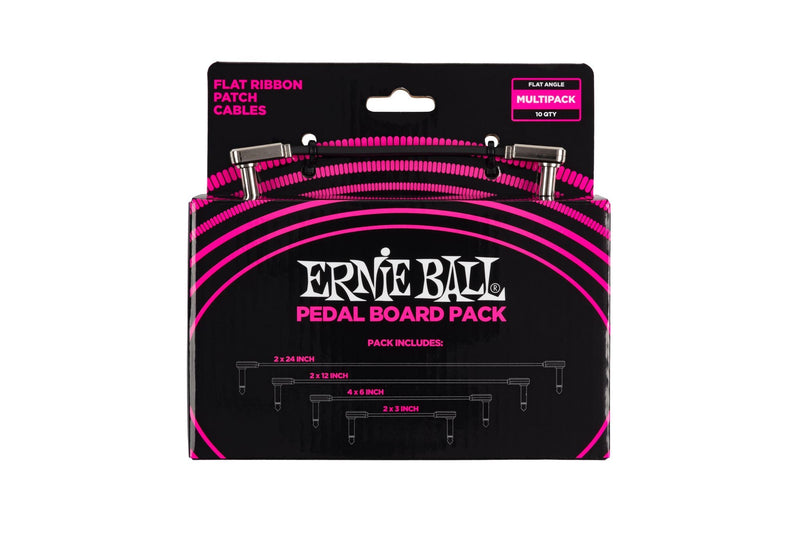Ernie Ball EB-6224, Flat Patch Cable, Multipack