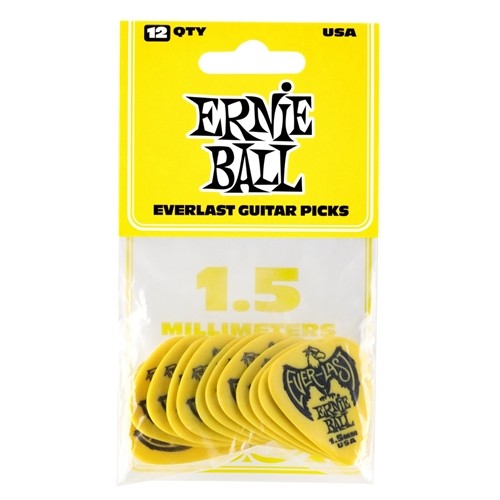 Ernie Ball EB-9195 Everlast 1.5-Yellow, 12pk